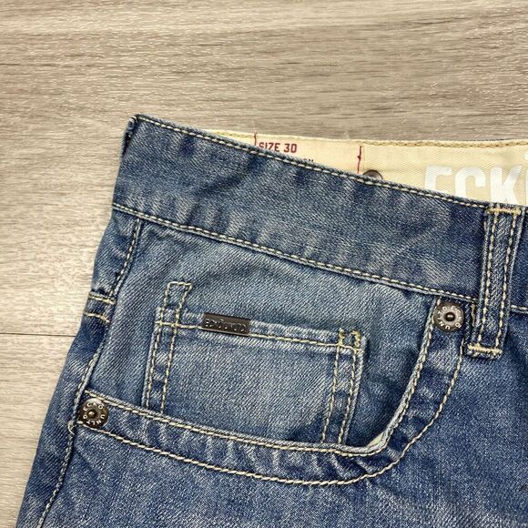 Ecko Unltd Jeans Mens 30 Blue Baggy Straight Denim Y2K - Picture 3 of 13